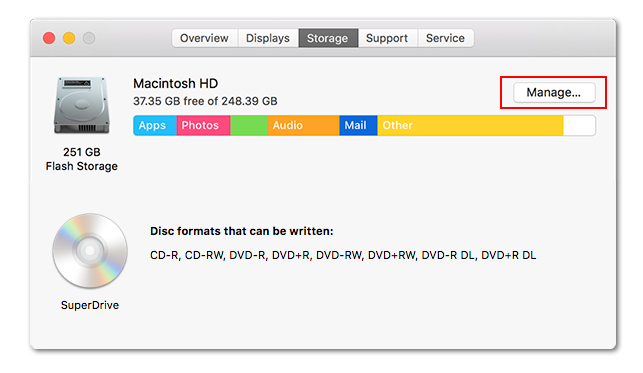 how to find the largest documents on mac