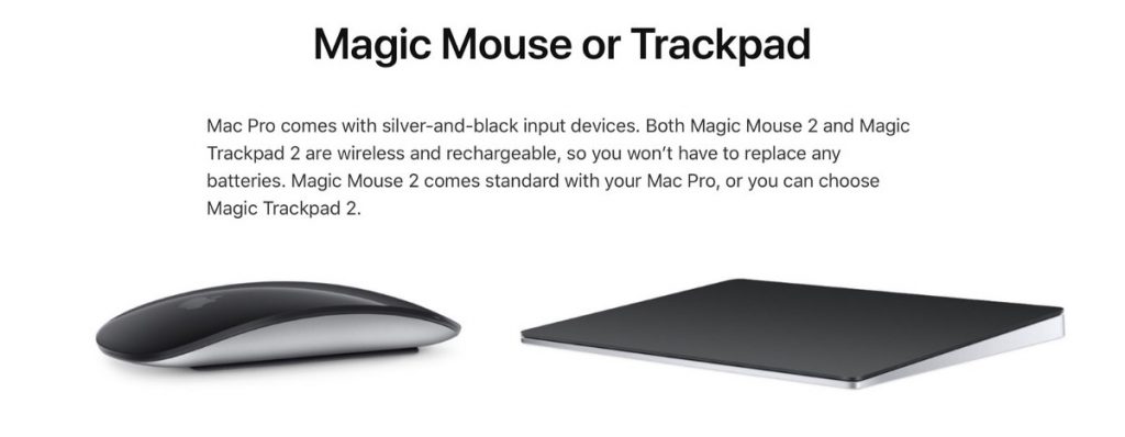 apple mouses or trackpads