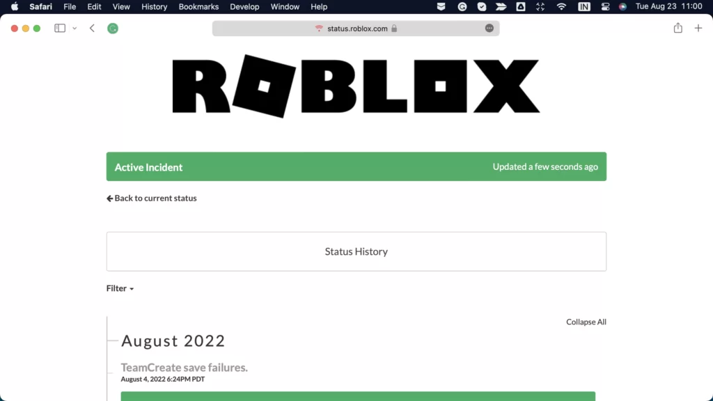 why wont roblox update on my mac